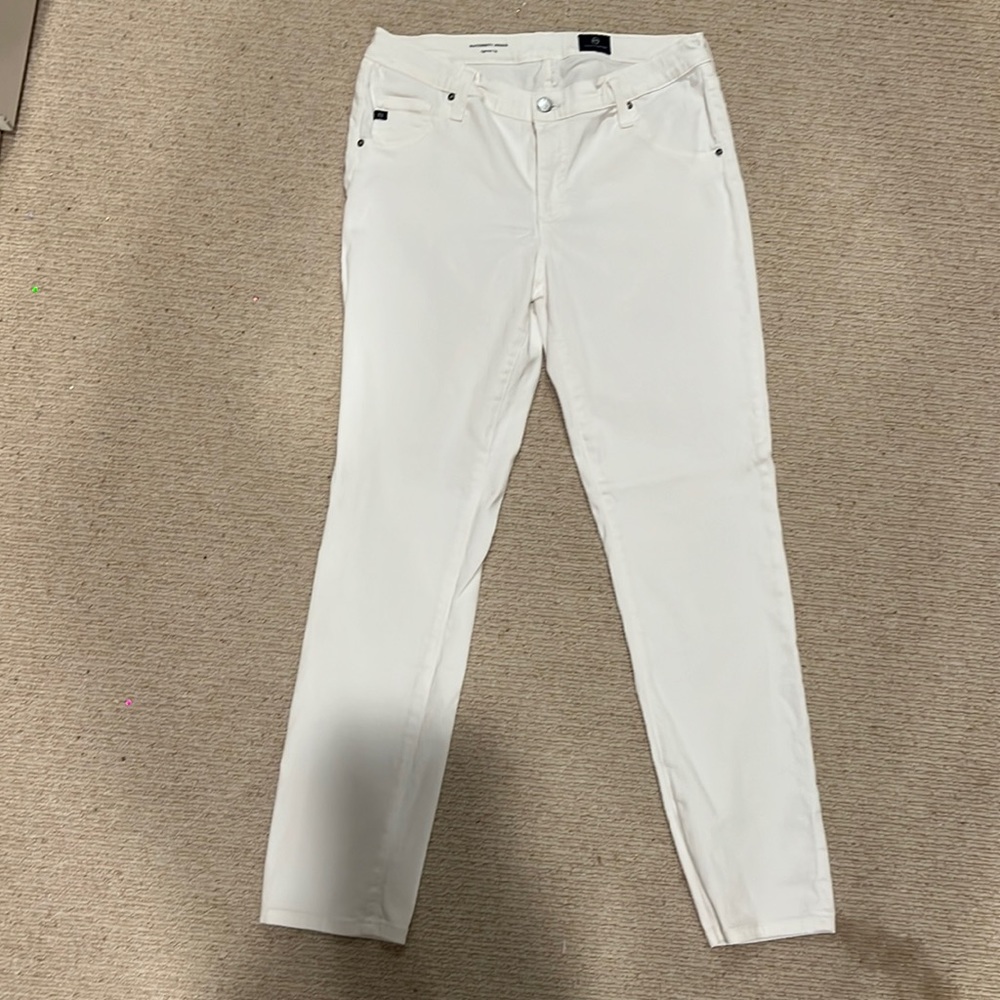 AG maternity prima white jean